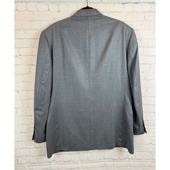 OSCAR DE LA RENTA gray silk wool mens suit jacket blazer 40R NWOT - Picture 6 of 10